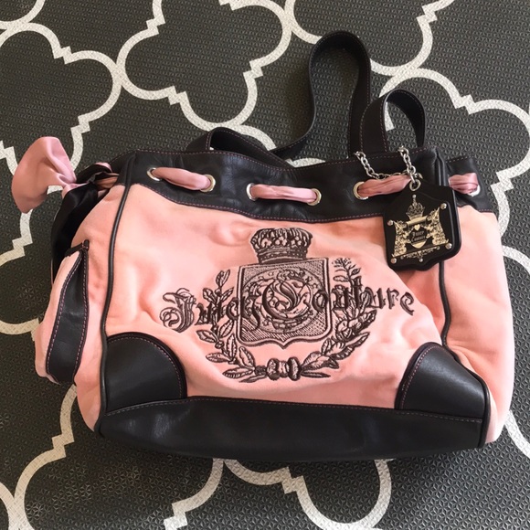 Juicy Couture Handbags - Juicy couture pink brown purse
